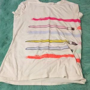 White rainbow shirt